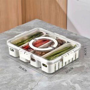 Organizador de Alimento Acrílico Com 8 Divisórias